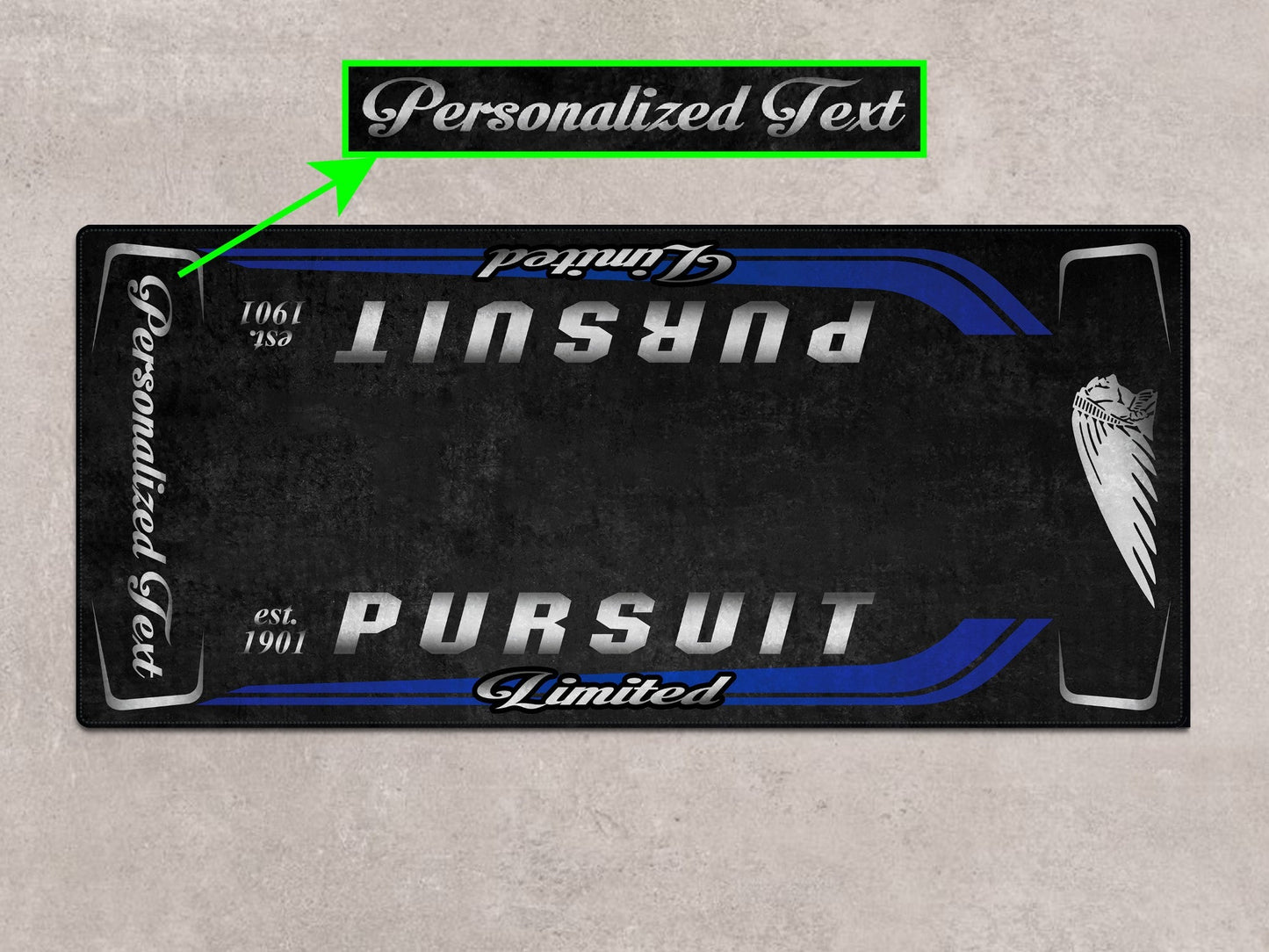 Designed Pit Mat for Indian Pursuit Limited Motorcycle - MM7338