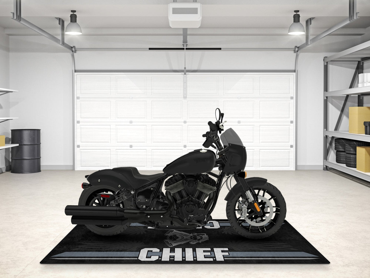 Designed Pit Mat for Indian Sport Chief Motorcycle - MM7325