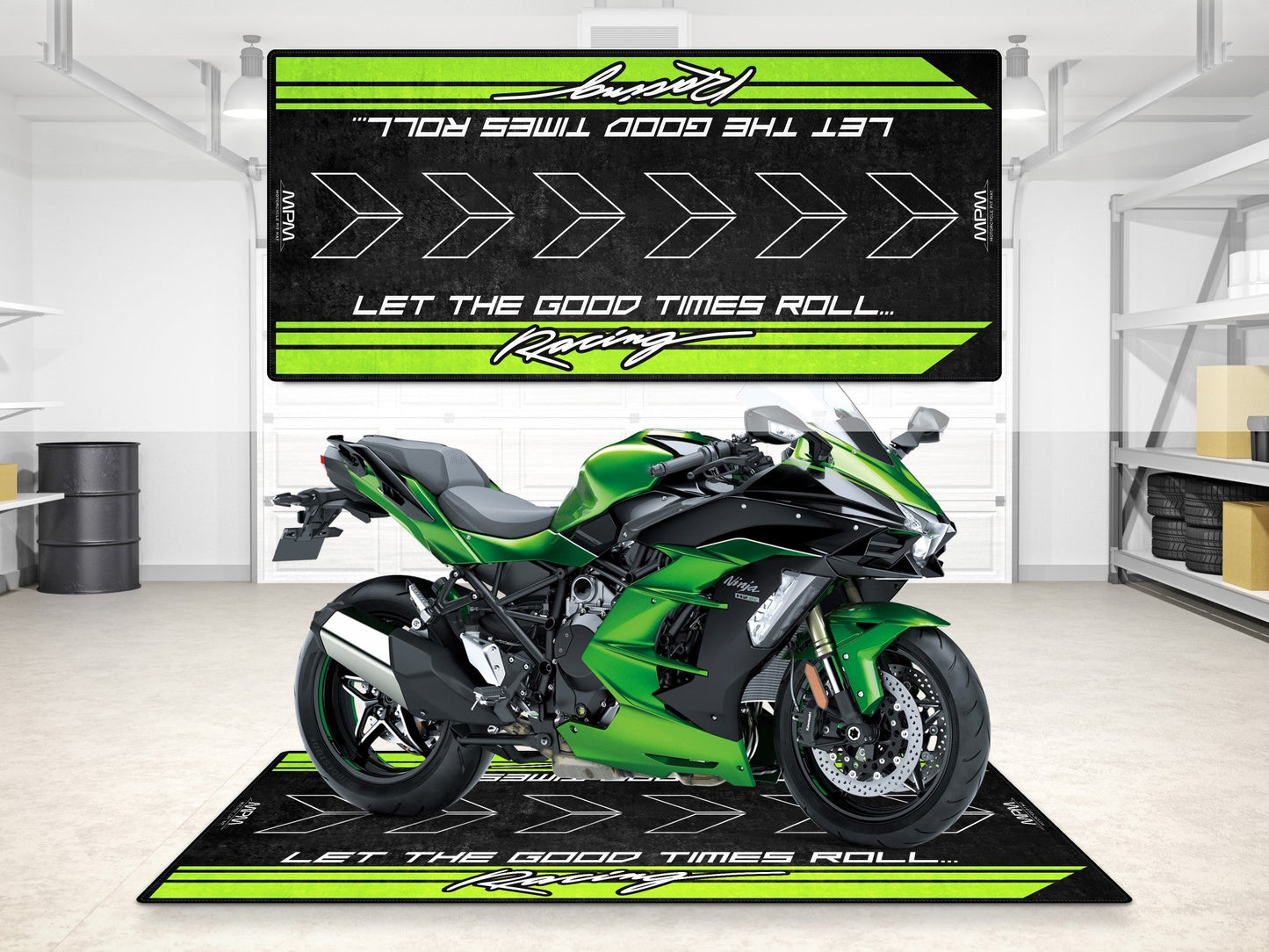 Designed Pit Mat for Kawasaki Motorcycle - MM7134