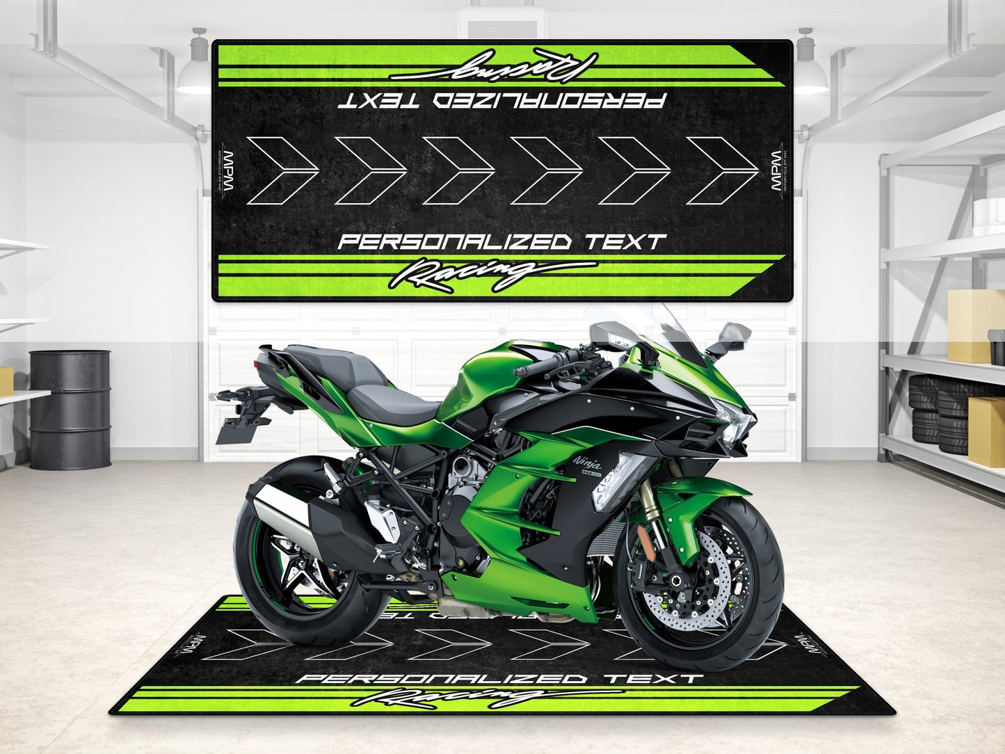 Designed Pit Mat for Kawasaki Motorcycle - MM7134