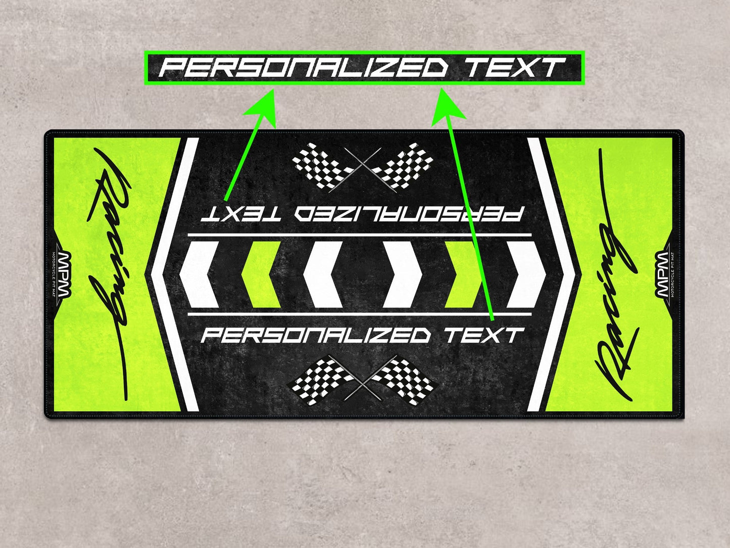 Designed Pit Mat for Kawasaki Racing Motorcycle - MM7135