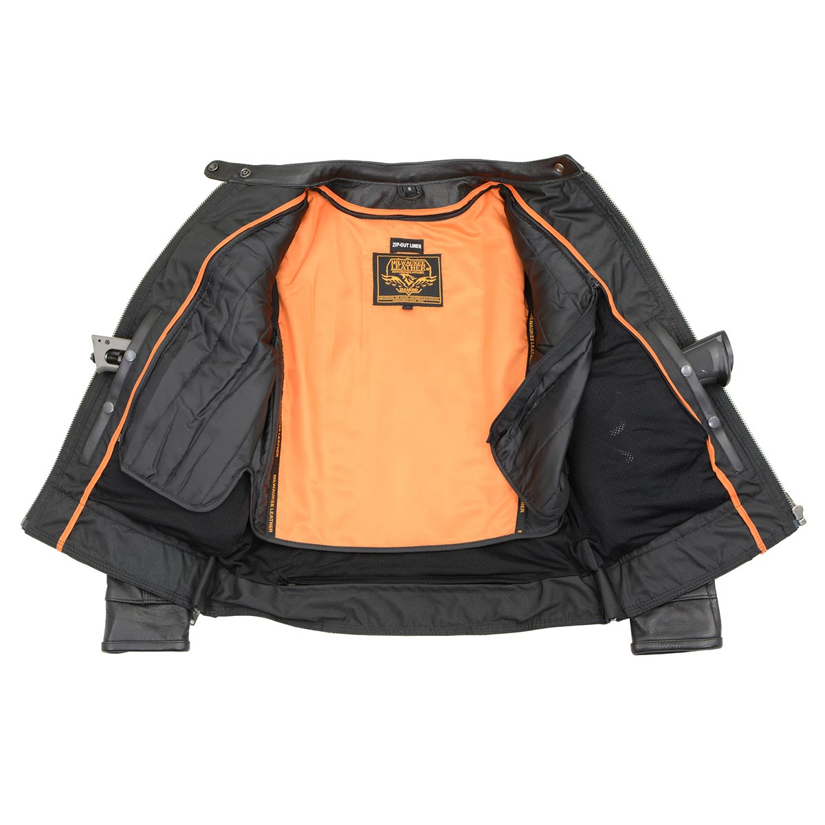 Milwaukee Leather MLL2552 Women's Premium Black Leather Motorcycle Rider Jacket w/ Cool-Tec Leather Treatement