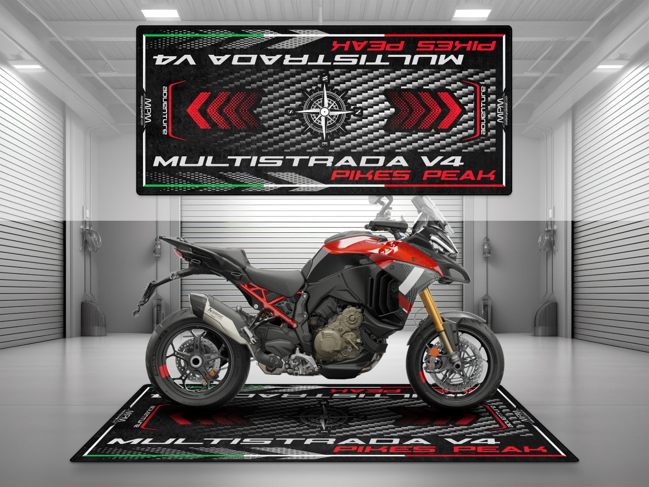 Motorcycle Mat for Ducati Multistrada V4 Pikes Peak Motorcycle - MM4113