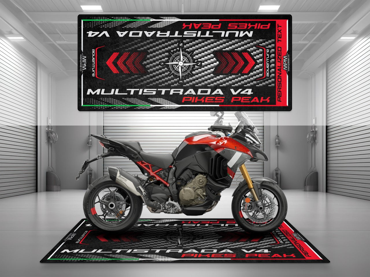 Motorcycle Mat for Ducati Multistrada V4 Pikes Peak Motorcycle - MM4113