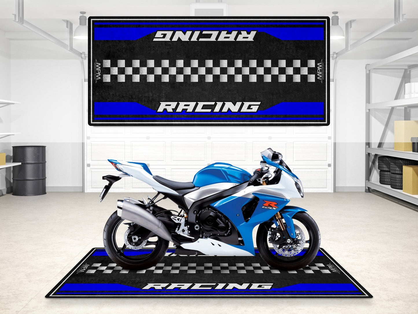 Designed Pit Mat for Suzuki Motorsport Motorcycle - MM7126
