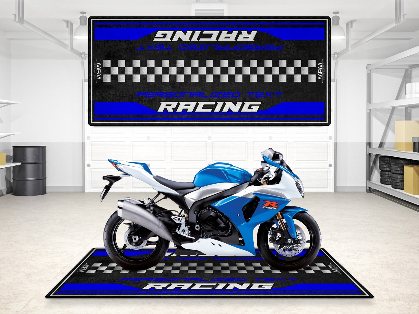 Designed Pit Mat for Suzuki Motorsport Motorcycle - MM7126