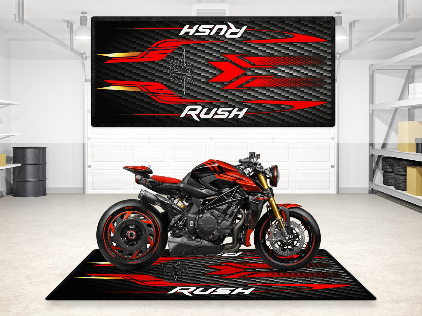 Designed Pit Mat for MV Agusta RUSH Motorcycle - MM7292