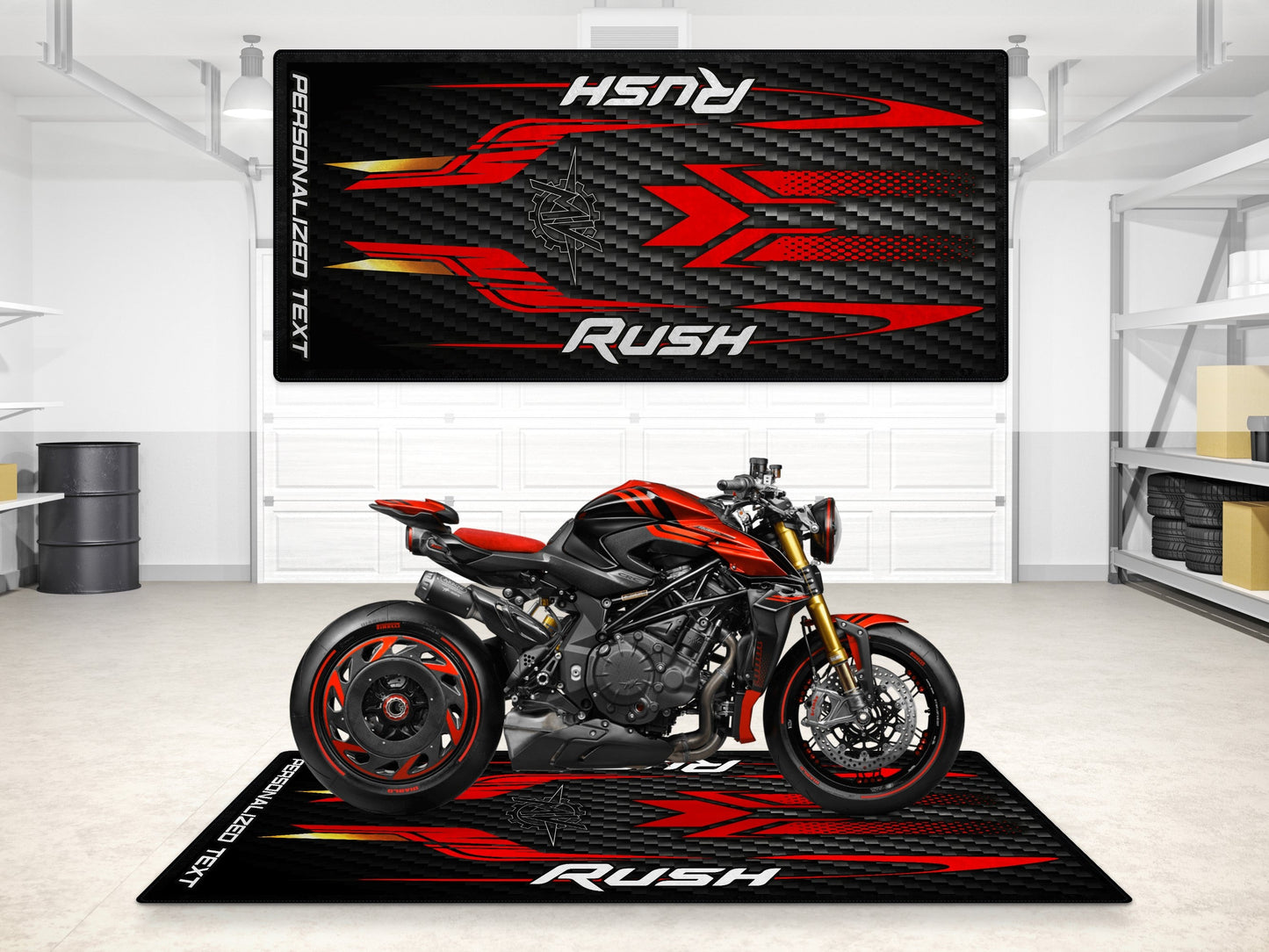 Designed Pit Mat for MV Agusta RUSH Motorcycle - MM7292
