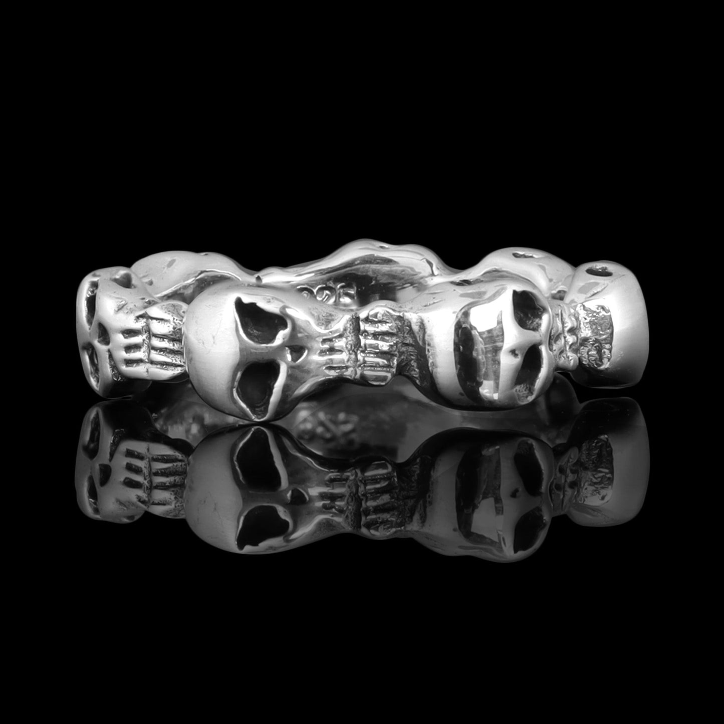 Sterling Silver Skulls Unisex Ring