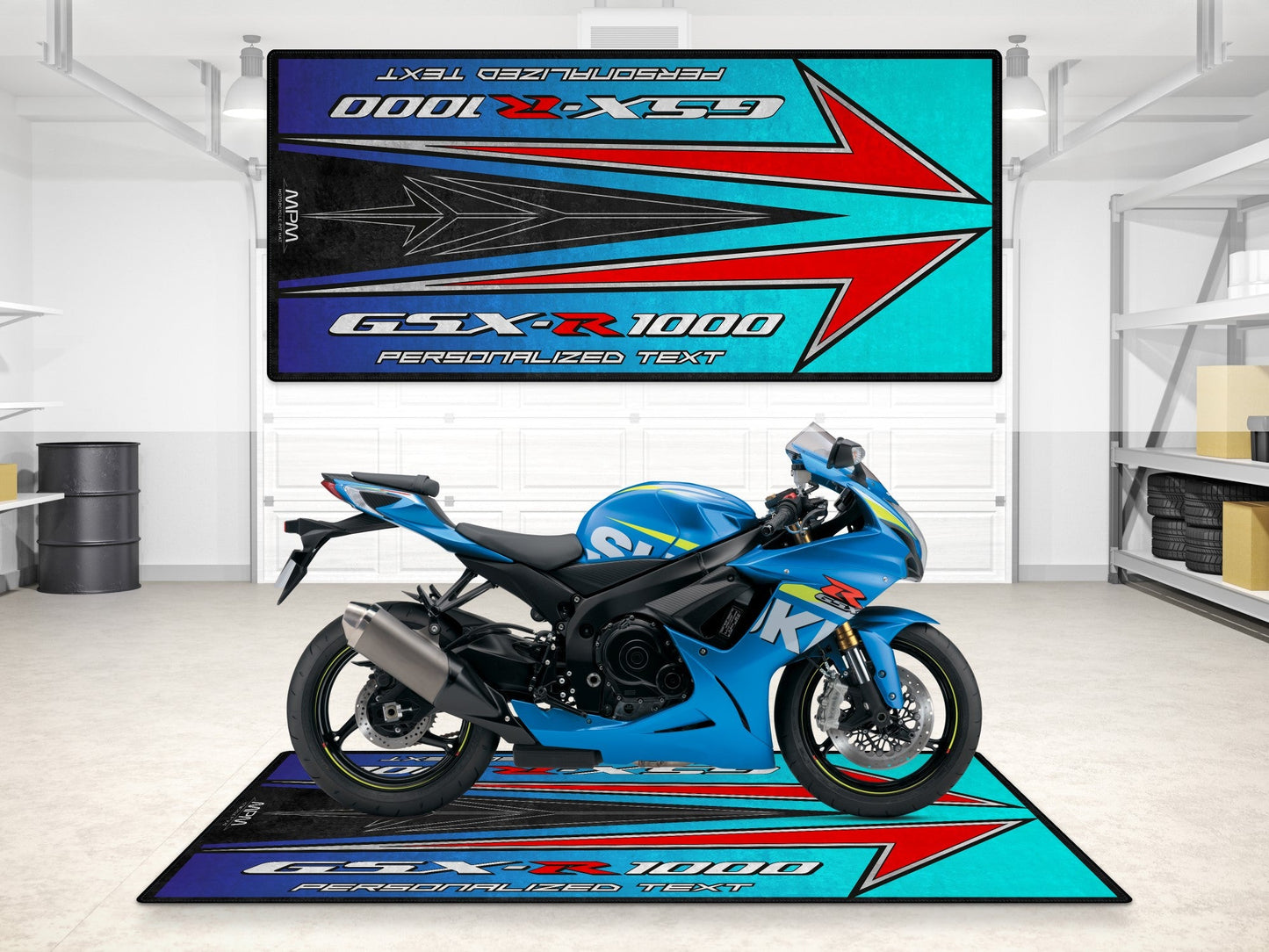 Designed Pit Mat for Suzuki GSX-R1000 Motorsport Motorcycle - MM7127