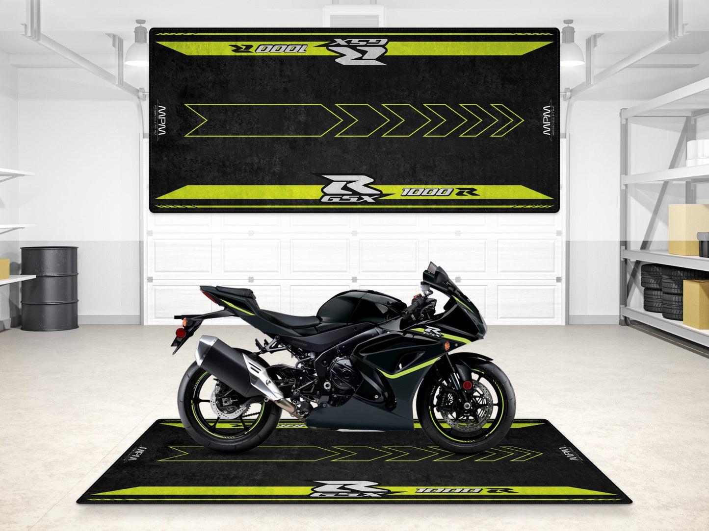 Designed Pit Mat for Suzuki Motorsport GSX-R1000R 2023 Motorcycle - MM7128