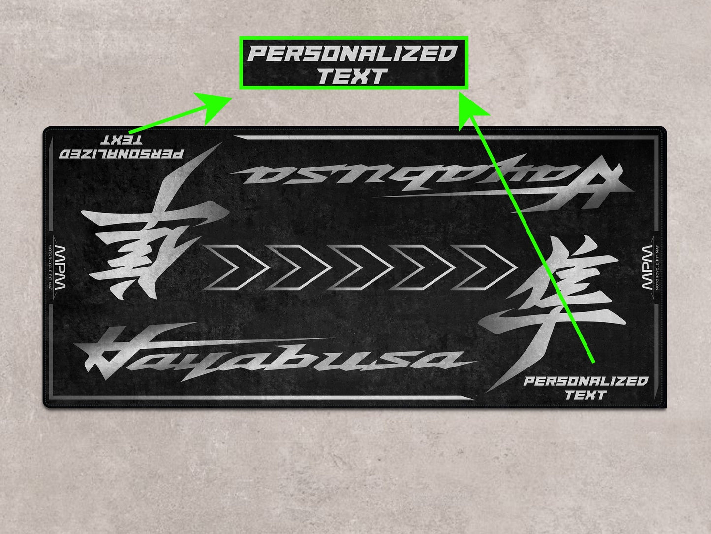 Designed Pit Mat for Suzuki Hayabusa Motorsport Motorcycle - MM7129