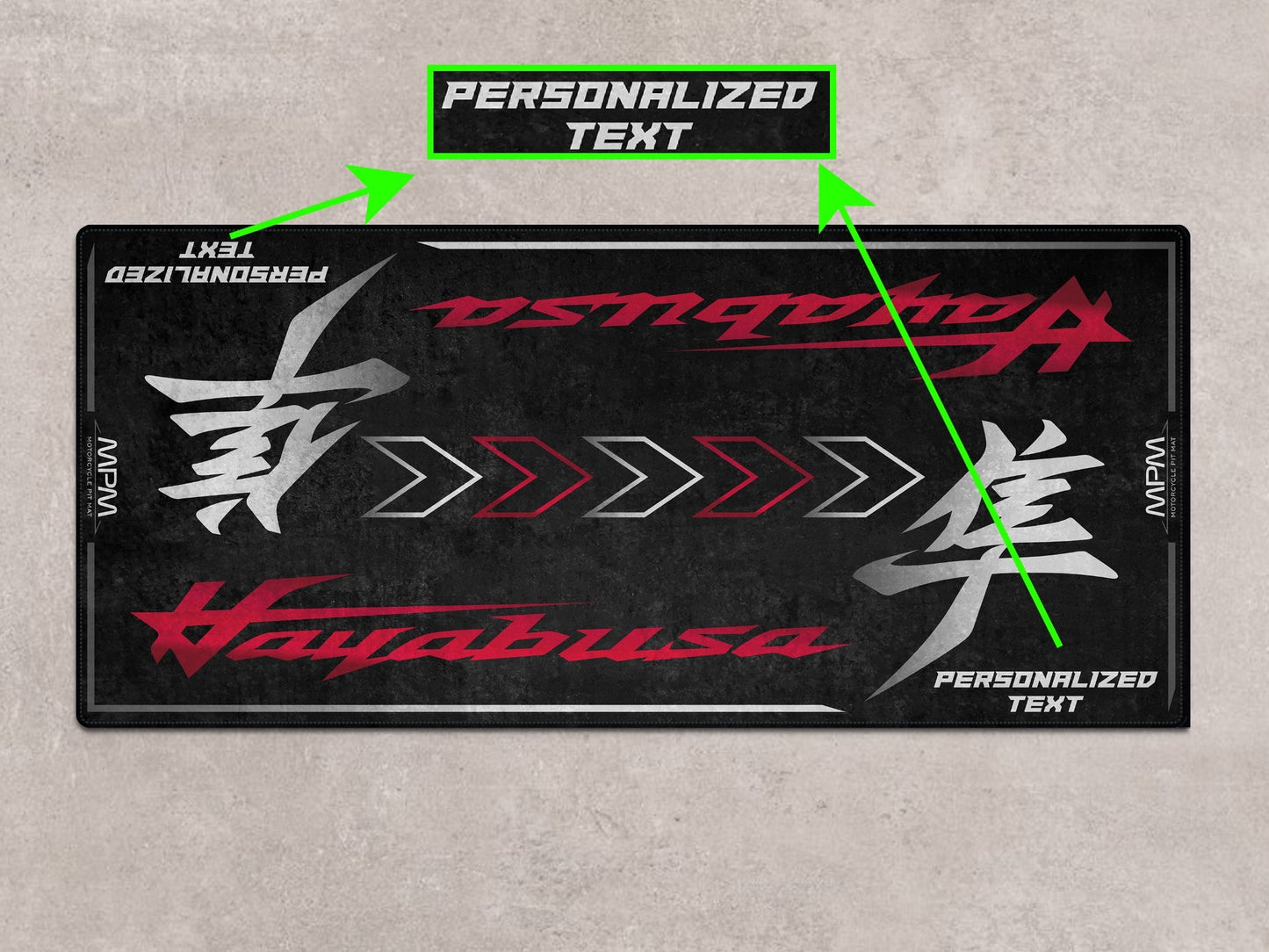 Designed Pit Mat for Suzuki Hayabusa Motorsport Motorcycle - MM7129