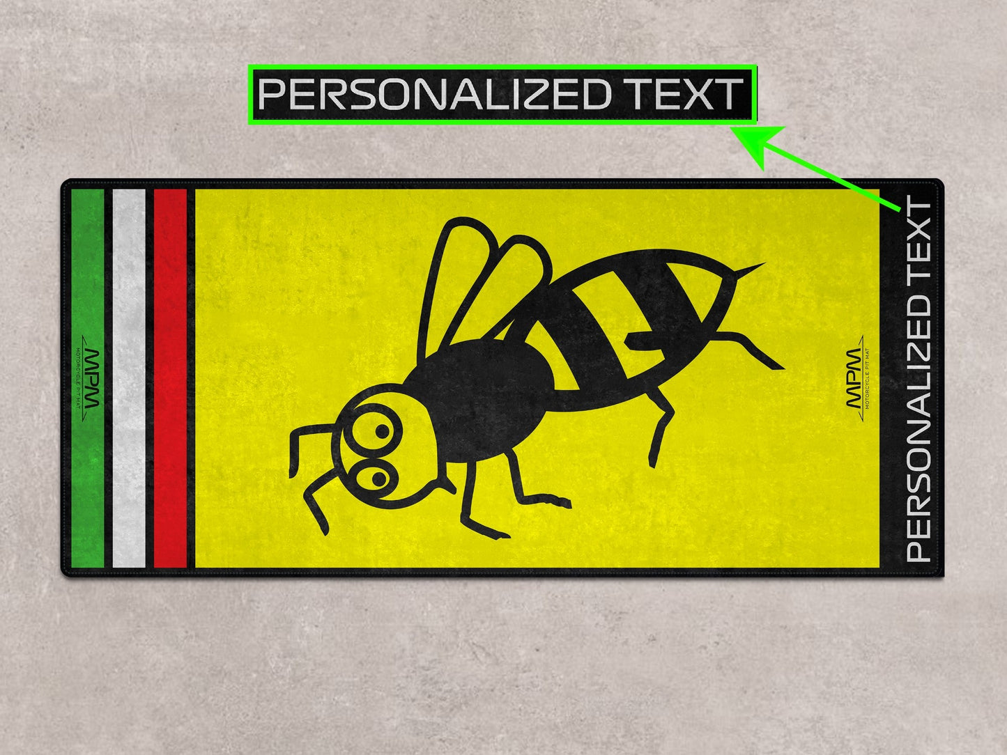 Designed Pit Mat for Vespa Bee Design Scooter Motorcycle - MM7215