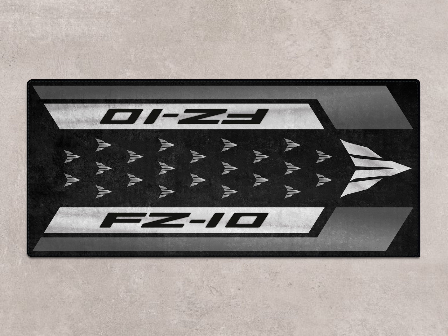 Designed Pit Mat for Yamaha FZ-10 Yellow & Black Motorcycle - MM7256