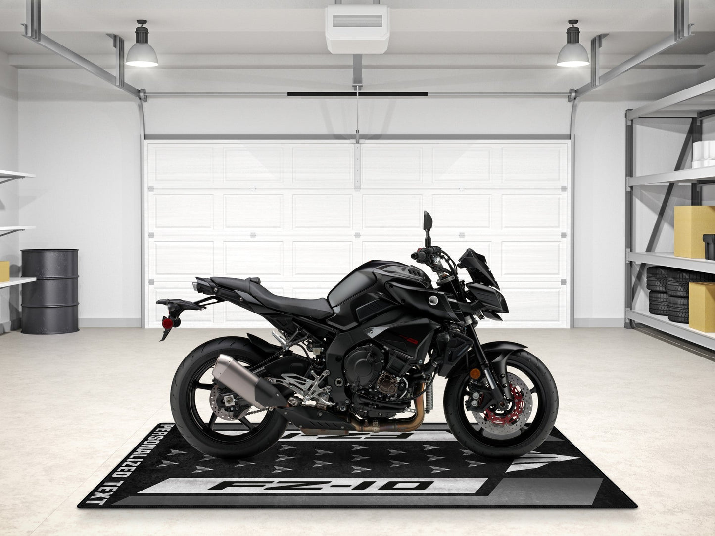 Designed Pit Mat for Yamaha FZ-10 Yellow & Black Motorcycle - MM7256