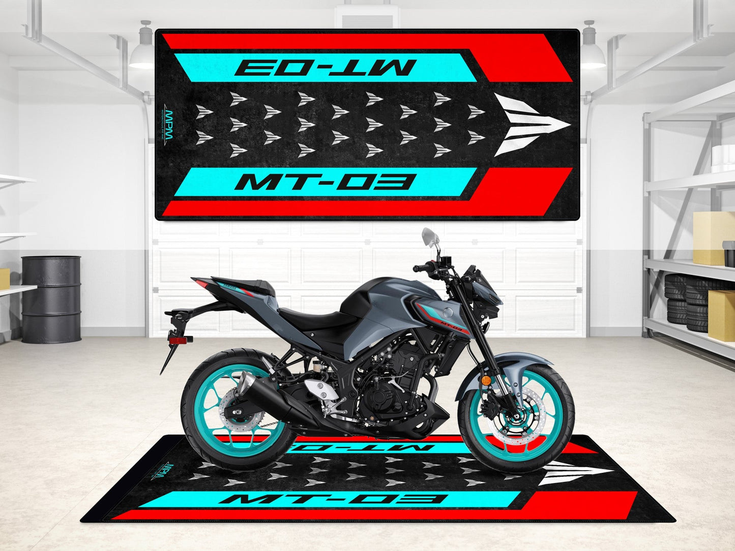 Designed Pit Mat for Yamaha MT-03 Motorcycle - MM7121