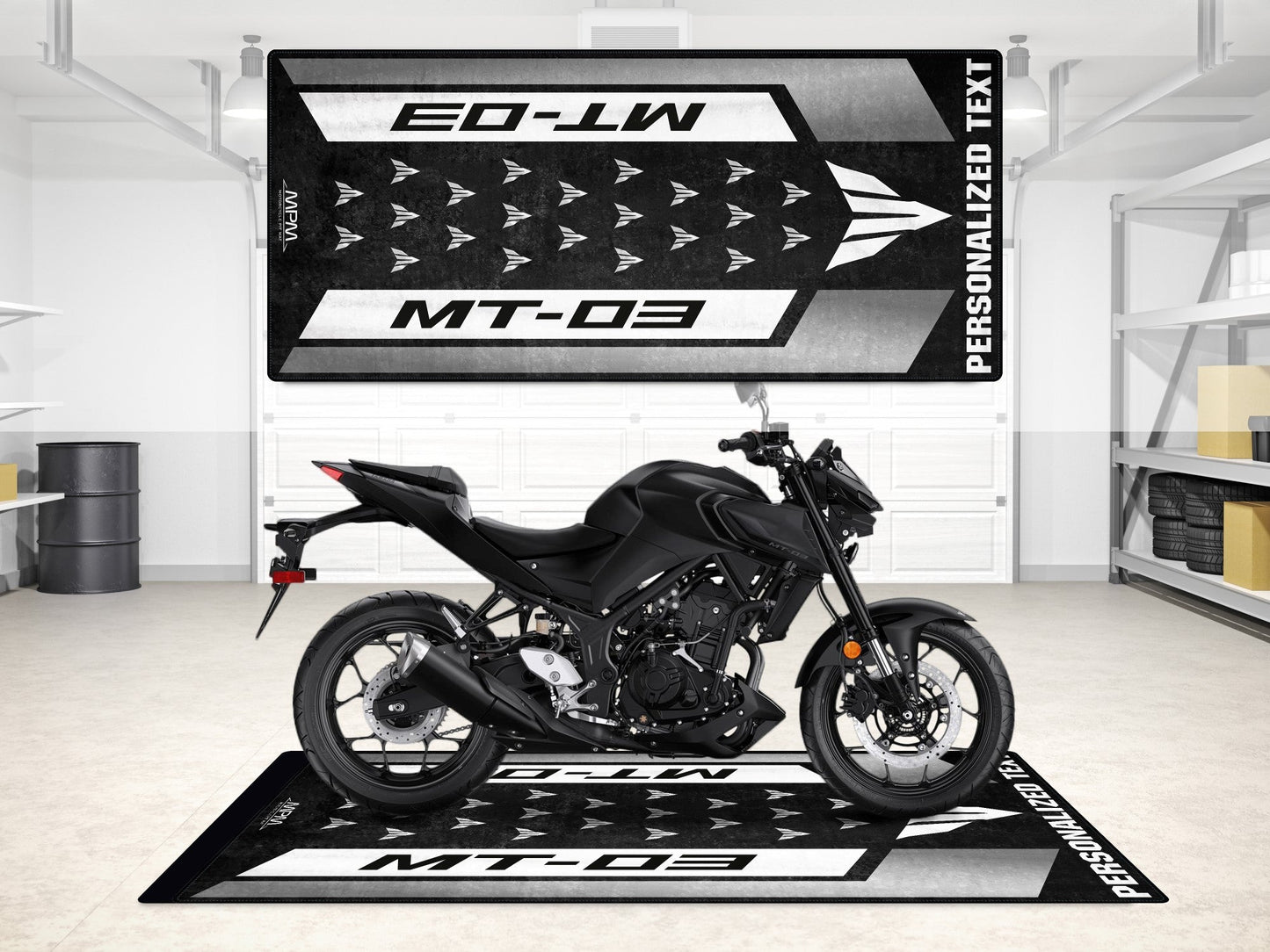 Designed Pit Mat for Yamaha MT-03 Motorcycle - MM7121