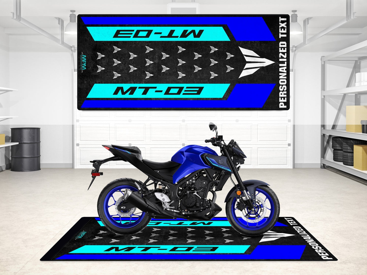 Designed Pit Mat for Yamaha MT-03 Motorcycle - MM7121