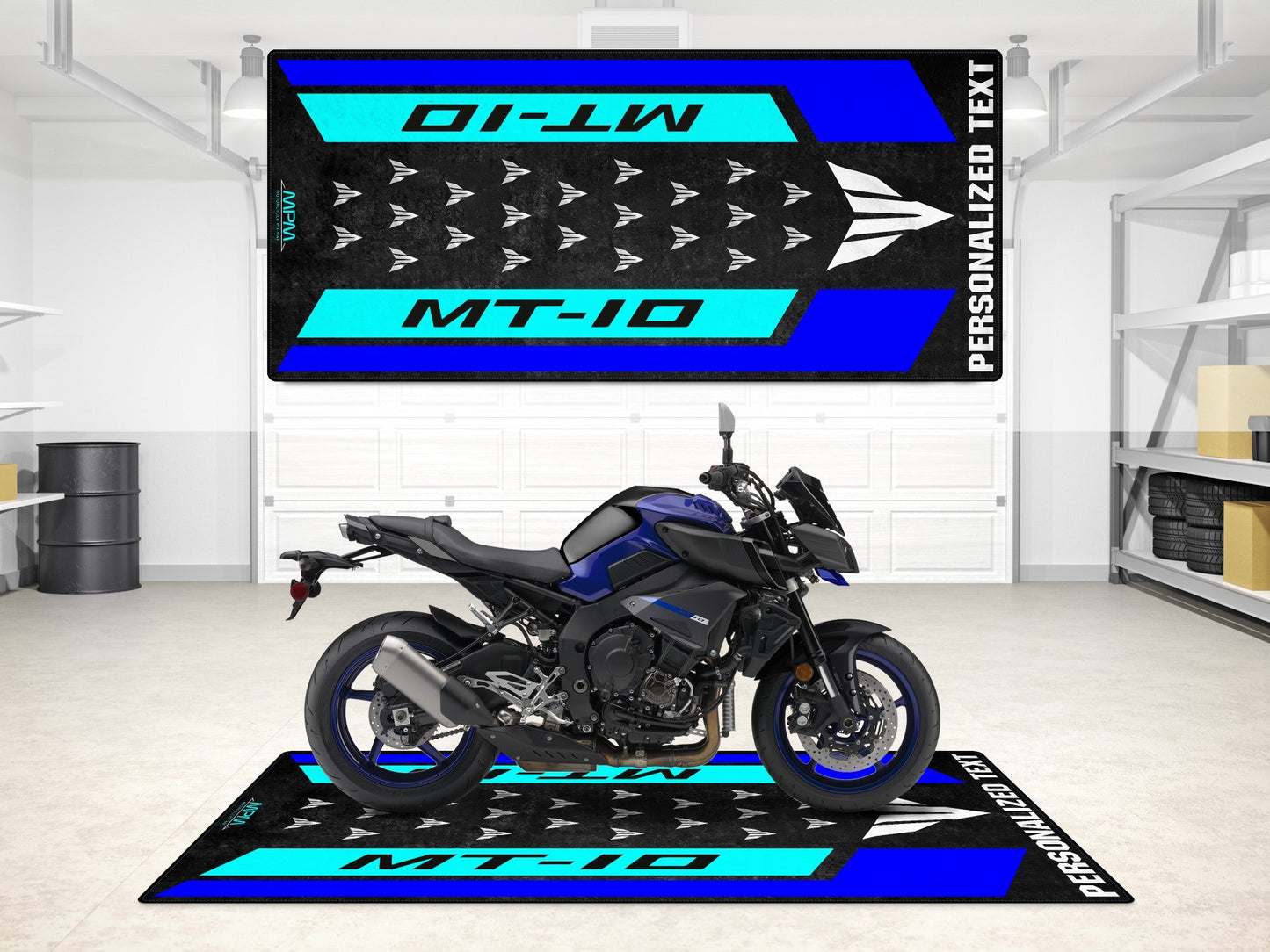 Designed Pit Mat for Yamaha MT-10 Motorcycle - MM7115