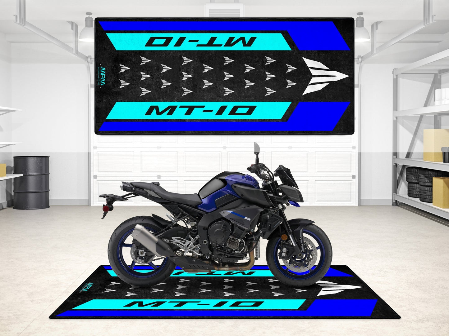 Designed Pit Mat for Yamaha MT-10 Motorcycle - MM7115