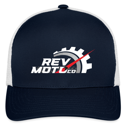 Flexfit Fitted Baseball Cap - navy/white
