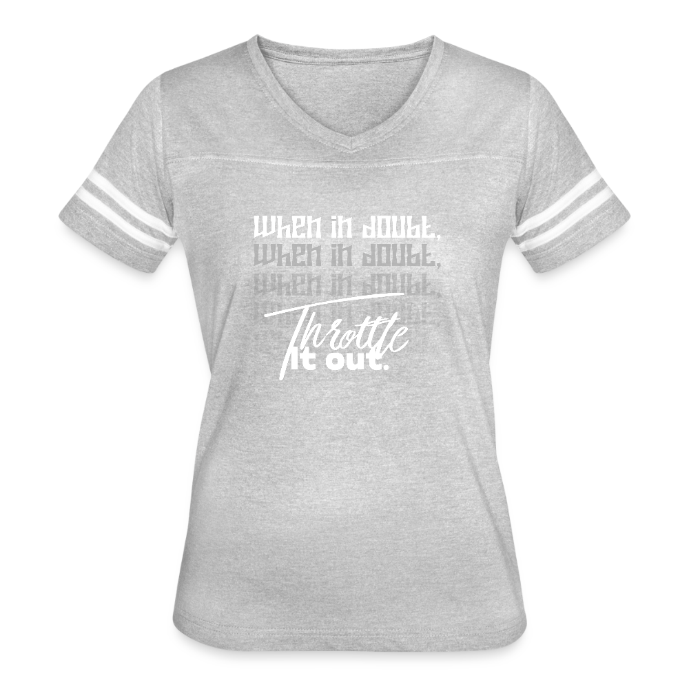 Women’s Vintage Sport T-Shirt - heather gray/white