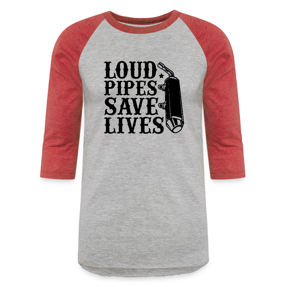 Baseball T-Shirt - heather gray/red