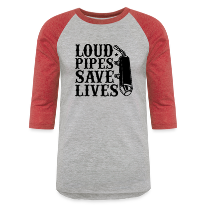 Baseball T-Shirt - heather gray/red