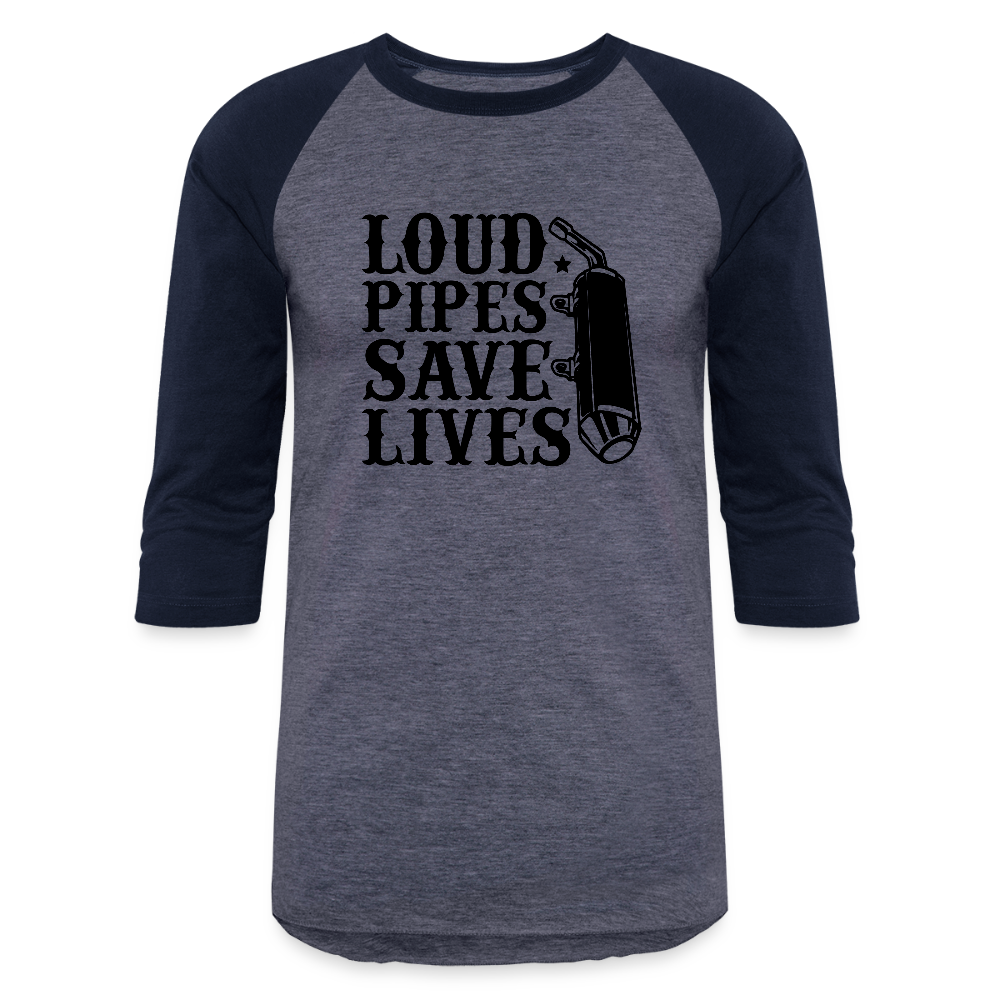 Baseball T-Shirt - heather blue/navy