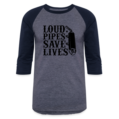 Baseball T-Shirt - heather blue/navy