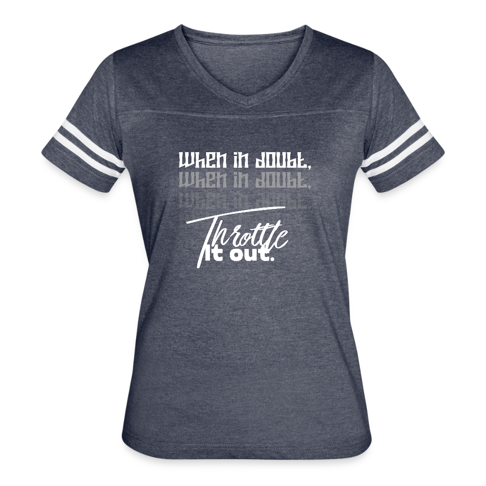 Women’s Vintage Sport T-Shirt - vintage navy/white