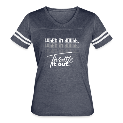 Women’s Vintage Sport T-Shirt - vintage navy/white