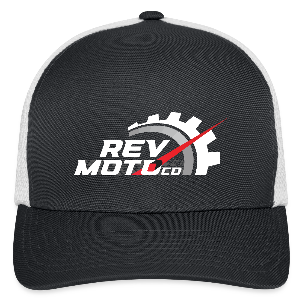 Flexfit Fitted Baseball Cap - dark gray/white