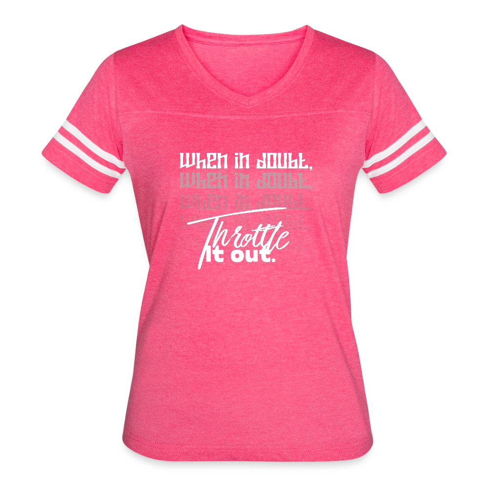 Women’s Vintage Sport T-Shirt - vintage pink/white