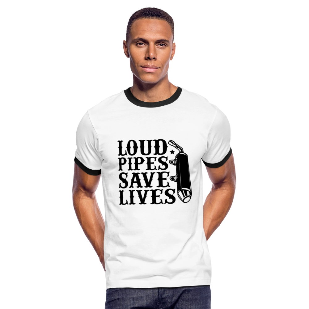 Men's Ringer T-Shirt - white/black