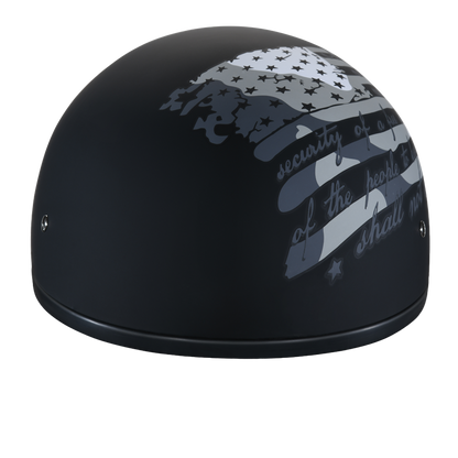 DOT Approved Daytona Motorcycle Half Face Helmet - Skull Cap Graphics for Men & Women, Scooters, ATVs, UTVs & Choppers - W/ 2nd Amendment