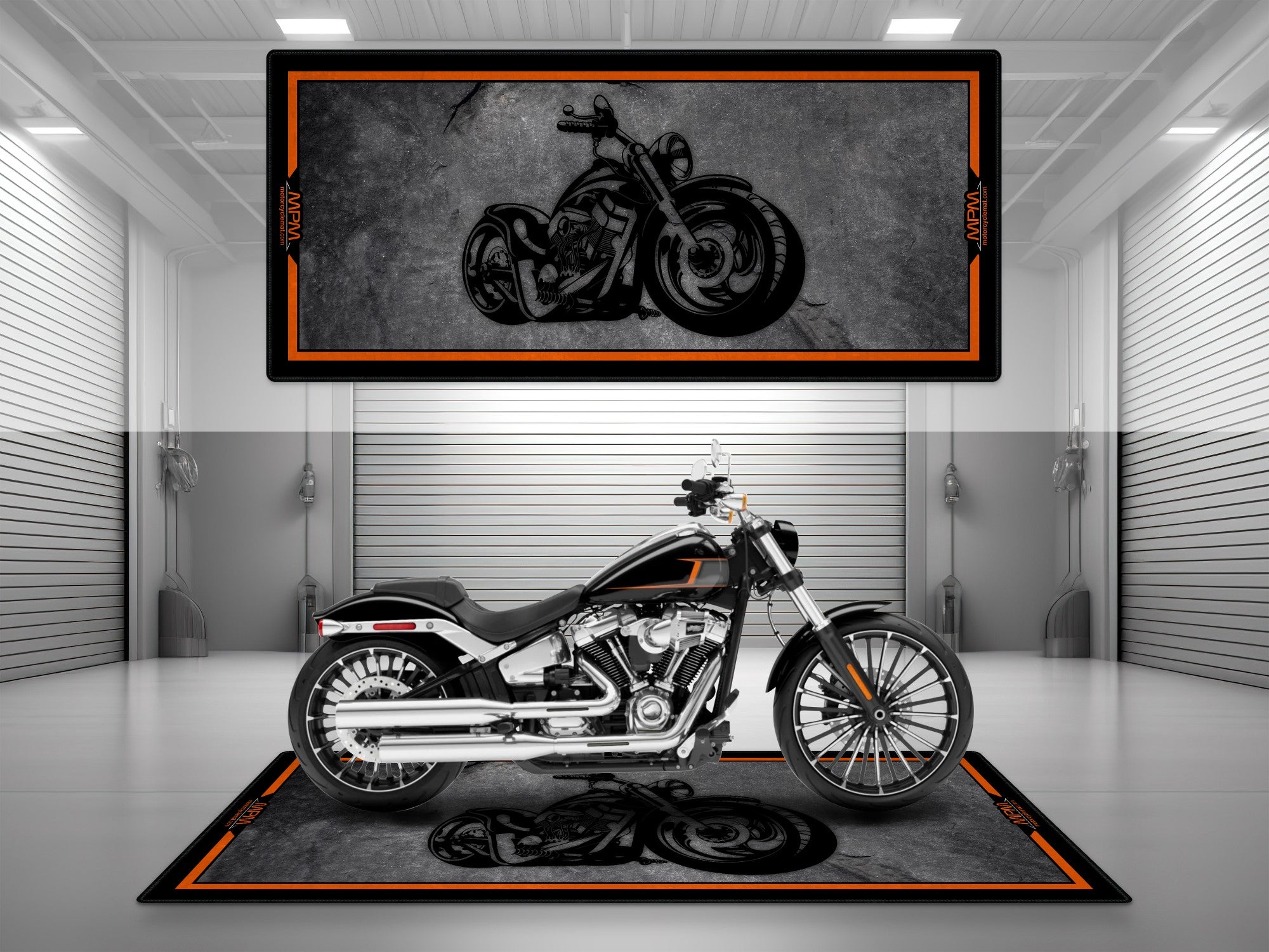 Motorcycle Mat Design for Chopper Motorcycle - MM7208 – Rev Moto Co