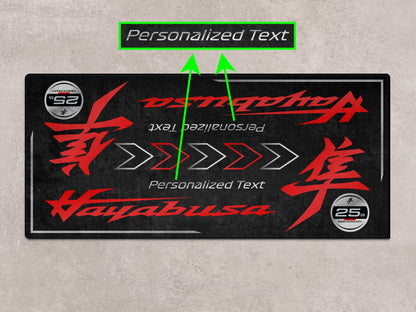 Designed Pit Mat for Suzuki Hayabusa 25th Anniversary Edition Motorcycle - MM7352