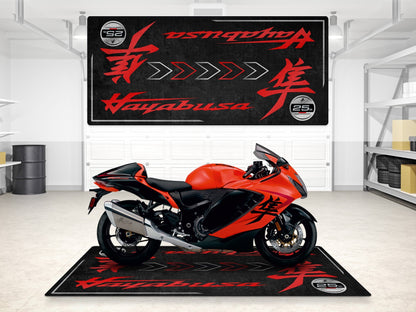 Designed Pit Mat for Suzuki Hayabusa 25th Anniversary Edition Motorcycle - MM7352