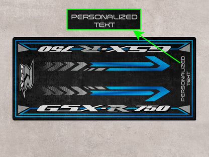 Designed Pit Mat for Suzuki GSX-R750 Motorcycle - MM7356