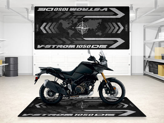 Designed Pit Mat for Suzuki V-STROM 1050DE Motorcycle - MM7370