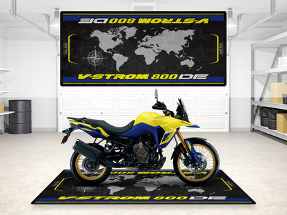 Designed Pit Mat for Suzuki V-STROM 800DE Motorcycle - MM7373