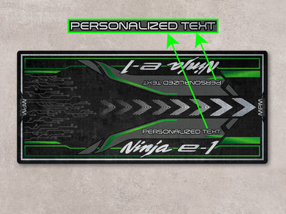 Designed Pit Mat for Kawasaki Ninja e-1 Motorcycle - MM7385