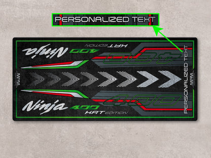 Designed Pit Mat for Kawasaki Ninja 400 KRT Edition Motorcycle - MM7387