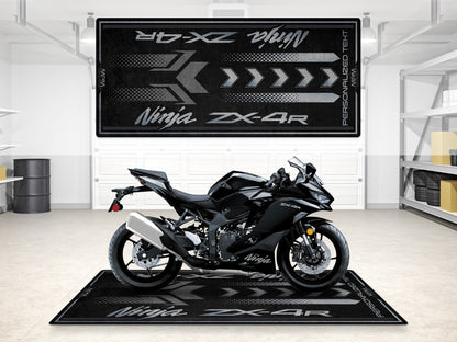 Designed Pit Mat for Kawasaki Ninja ZX-4R Motorcycle - MM7391