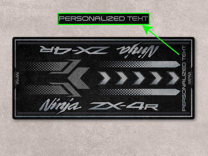 Designed Pit Mat for Kawasaki Ninja ZX-4R Motorcycle - MM7391
