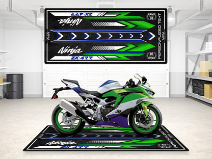 Designed Pit Mat for Kawasaki Ninja ZX-4RR 40th Anniversary Motorcycle - MM7394