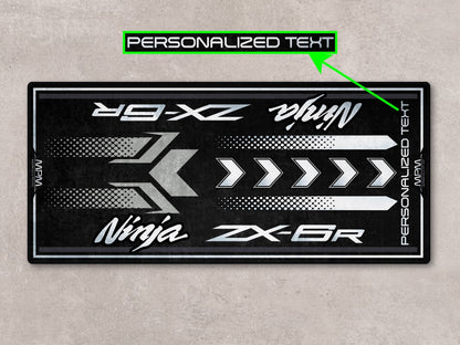 Designed Pit Mat for Kawasaki ZX-6R Motorcycle - MM7395