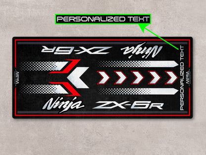 Designed Pit Mat for Kawasaki ZX-6R Motorcycle - MM7395